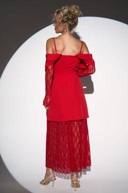 Кружевная юбка Пэрис (красный) - Эльза фото 20