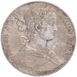 Монета 1 союзный талер 1860 года Франкфурт