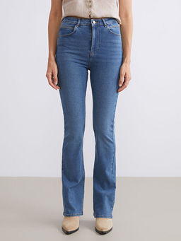 Crop Flare Kad?n Jean Pantolon