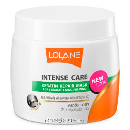 Восстанавливающая маска с кератином для выпрямления и завивки волос Lolane, Таиланд, 200 г Акция