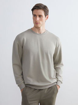 Bisiklet Yaka Erkek Sweatshirt