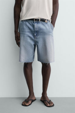 BERMUDA CHINO DENIM RELAXED FIT / Azul - Zara фото 2
