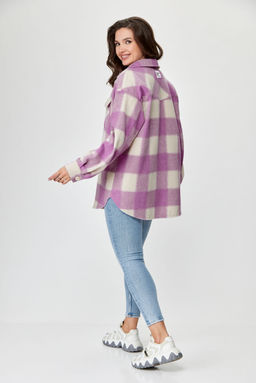 Рубашка Michel Chic 777 розовый, клетка  фото 7