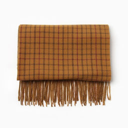 Шарф зимний с кистями MINAKU 65*180 + 8 см цвет коричневый  фото 3