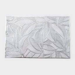 Цена за 6 шт. Салфетка сервировочная на стол Доляна «Листопад», 45×30 см, серебряная