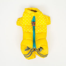 Комбинезон для собак Горошек, размер 14 (ДС 27, ОГ 38, ОШ 30 см), жёлтый - Simaland фото 8