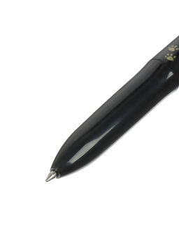 Набор шариковых ручек, 3 штуки, автоматические, 4-цветная, чёрный корпус, с рисунком