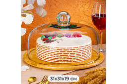 Блюдо сервировочное 31,5*31,5*19,5 см + стеклянная крышка - Elan gallery фото 12