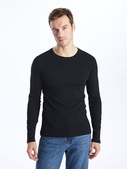 Bisiklet Yaka Uzun Kollu Erkek Ti??rt