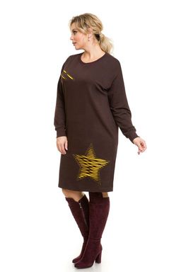 Платье 1116 коричневый - Novita фото 3