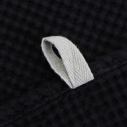 Полотенце вафельное SL HOME: Linen «Дарк Маре», 40×70 см, чёрное