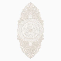 Дорожка на стол Этель ажурная, бежевая 40×90 см, 100%п/э
