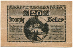 20 геллеров 1920 года Австрия Санкт-Панкранц (нотгельд)