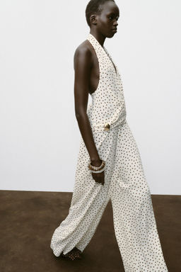 HALTER JUMPSUIT WITH POLKA DOTS - Zara фото 10