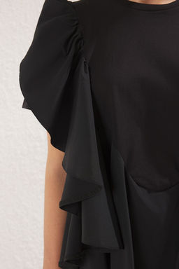 Fusya Poplin F?rf?r Detayl? Regular/Normal Kesim Orme Bluz TWOSS25BZ00008 - Trendyolmilla фото 11