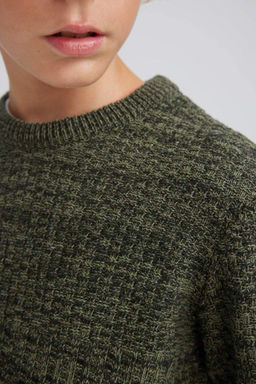 Свитер с круглым вырезом для мальчика - Defacto фото 5