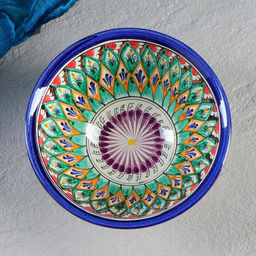 Бульонница узбекская Риштанская Керамика «Орнамент», 900 мл, d=18 см, МИКС