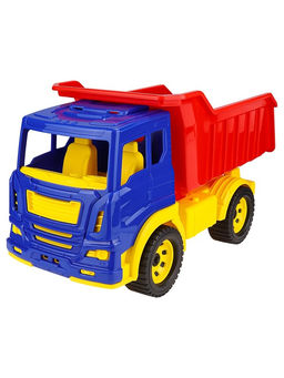 Самосвал "Мирослав" 40см, синяя кабина, красный кузов (И-0802) в пакете