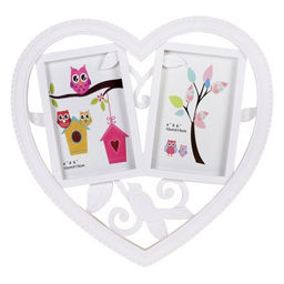 Фоторамка коллаж Сердце / 005-1 /уп 60/ 2 фото белая - Галеонтрейд фото 3