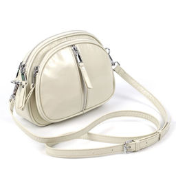 Женская кожаная овальная сумка кросс-боди 0103-10