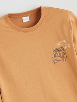 Bask?l? Erkek ?ocuk Pijama ?st