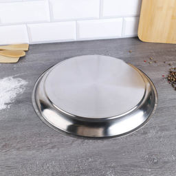 Блюдо 36 см металл круглое /h=3/ B-35-5 /уп 120/ 0.220 нерж 679230 - Галеонтрейд фото 4
