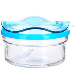 Сахарница стекл. пласт.крыш.+ложка 415 мл. Флора арт. 80577