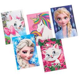 Цена за 10 шт. Блокнот А7 16 л на скрепке 5 видов для девочки МИКС