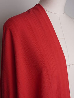 Фактурный хлопок Рельефные полоски цв.красный, ш.1.4м, хлопок-100%, 115гр/м.кв - Купава фото 2