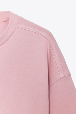 WASHED EFFECT INTERLOCK T-SHIRT - Zara фото 20