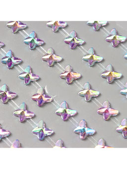 Наклейка - стразы Бабочки. Браслеты, сиреневая, 15?9 см