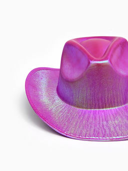 Карнавальная шляпа "Диско" розово-зелёный перломутр р-р 56-58