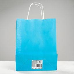 Цена за 10 шт. Пакет крафт Радуга голубой, 25 х 11 х 32 см, крученая ручка - Simaland фото 2