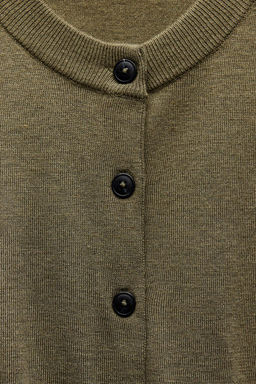 KNIT CARDIGAN WITH SCARF - Zara фото 8