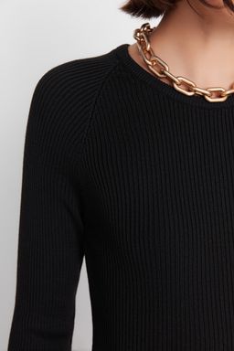 TRENDYOLMILLA Lacivert Midi Triko Basic Elbise TWOAW23EL00023  фото 5