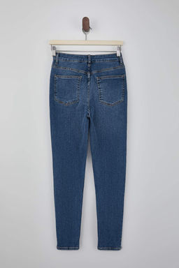 Mavi Yuksek Bel Ekstra Esnek Skinny Vucudu Saran Jeans TWOSS26JE00155 - Trendyolmilla фото 2