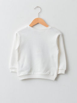 Bisiklet Yaka Uzun Kollu Disney Bask?l? K?z Bebek Sweatshirt - Waikiki фото 2