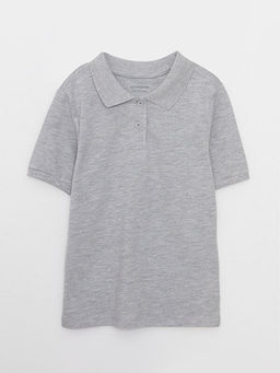 Polo Yaka Basic K?sa Kollu Pamuklu K?z ?ocuk Ti??rt