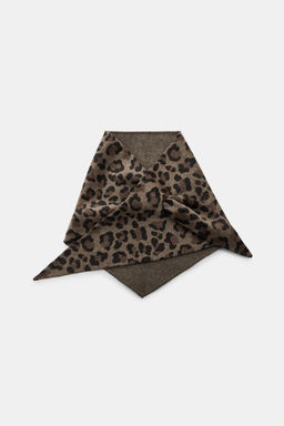 ANIMAL PRINT WOOL BANDANA - Zara фото 2