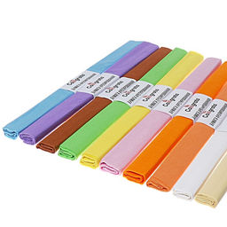Набор бумаги крепированной в рулоне, 10 штук/10 цветов, 50×200 см, 30 г/м²