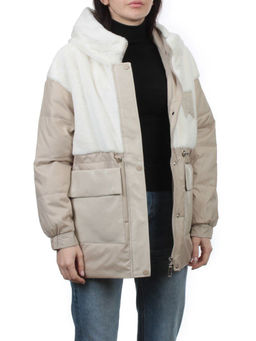 M24-209 BEIGE Куртка демисезонная женская (100 гр. холлофайбер) - Fashion фото 6