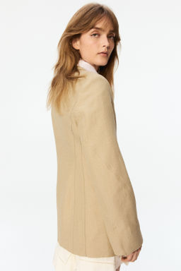 Blazer reloj de arena en mezcla de lino - H&m фото 4