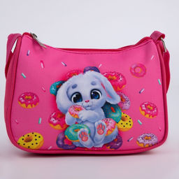 Сумка детская, текстильная, Зайка и пончики 4 см х 17 см х 13 см - NAZAMOK KIDS фото 3