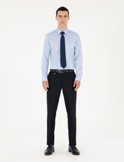 Koyu Mavi Slim Fit Uzun Kollu Basic G_mlek - Pierre cardin фото 11