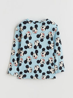 Bisiklet Yaka Mickey Mouse Bask?l? Erkek Bebek Ti??rt