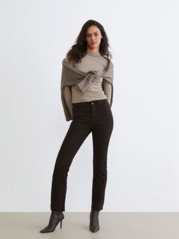 Crop Flare Kad?n Jean Pantolon