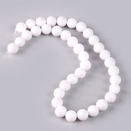 Бусины из натурального камня «Белый агат» набор 36 шт., размер 1 шт. — 10 мм