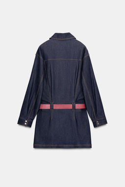 Z1975 SHORT DENIM DRESS WITH BELT - Zara фото 8
