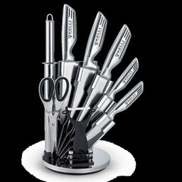 Набор ножей кухонных нерж "Kelli" 9 предм, арт. KL-2124