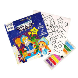 Сияющая фреска Снегурочка и новогодняя ёлочка - Школа талантов фото 8